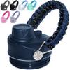 Stronger Chug Cap for YETI Rambler - 12 18 26 36 64 oz Bottle, Handmade Paracord Handle Spout Top for YETI Rambler Lid Replacement, Detachable Gasket & Handle(Reversible) - Navy view 1