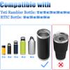 Stronger Chug Cap for YETI Rambler - 12 18 26 36 64 oz Bottle, Handmade Paracord Handle Spout Top for YETI Rambler Lid Replacement, Detachable Gasket & Handle(Reversible) - Navy view 2