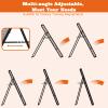 Volleyball Rebounder Net 7x4 FT, 5-Angle Adjustable Volleyball Bounce Back Net with Tension-Adjustable 24 Elastic Cords, Portable Volleyball Training Equipment for Spiking Setting Passing (Black) view 3