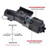 Metal MW C1+ Box Aiming Laser Sight(with Blue Laser+IR Laser+IR Fill Light + 220 Lumens LED Flashlight), & Modular Wire Control Remote Pressure Switch,Black view 4