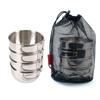 IGRIXLSD 4-piece Stainless Steel Bowl Set, 500ML Small Frying Pan Suitable For Outdoor Camping, Mountain Climbing, Fishing Or Home Use view 1