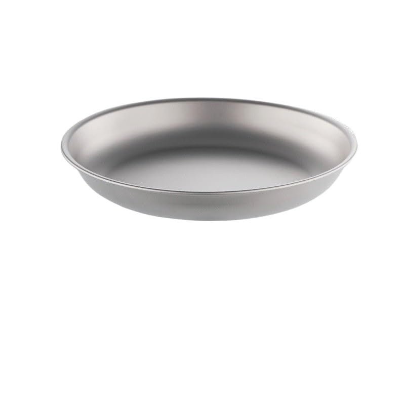 IGRIXLSD Pure Titanium Dinner Plate, Portable Tableware Suitable For Outdoor Camping, Travel Or Home Use(Large)
