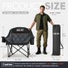 Overmont Oversized XL Camping Chair for Adults - 450lbs Support Heavy-Duty Padded Folding Chair with Side Pocket Cup Holder Cooling Bag for Outdoor Sports Garden Beach Fishing Lawn Black view 3