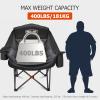 Overmont Oversized XL Camping Chair for Adults - 450lbs Support Heavy-Duty Padded Folding Chair with Side Pocket Cup Holder Cooling Bag for Outdoor Sports Garden Beach Fishing Lawn Black view 4
