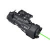Metal MW C1+ Box Aiming Laser Sight(with Green Laser+IR Laser+IR Fill Light + 220 Lumens LED Flashlight), & Dual Wire Modular Remote Pressure Switch(SF+2.5 Plug) Combo,Black view 2
