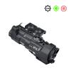 Metal MW C1+ Box Aiming Laser Sight(with Green Laser+IR Laser+IR Fill Light + 220 Lumens LED Flashlight), & Dual Wire Modular Remote Pressure Switch(SF+2.5 Plug) Combo,Black view 3