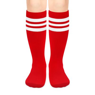 Youth Soccer Socks - Red, Ages 4-6 Boys & Toddlers