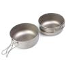 IGRIXLSD Pure Titanium Frying Pan, Foldable Portable Titanium Bowl Suitable For Outdoor Camping Barbecue(500ML) view 3