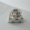 jojobasec Ribbon Bowknot Drawstring Pouches Versatile Cotton Bowknot Bag with Drawstring Closure for Women's Small Gadgets view 4