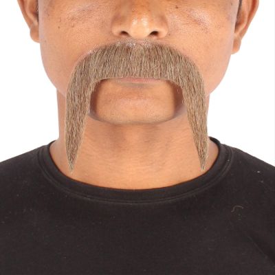 BC GOODS BY Mens Cosplay Facial Hair Light Brown Human Hair Mustache