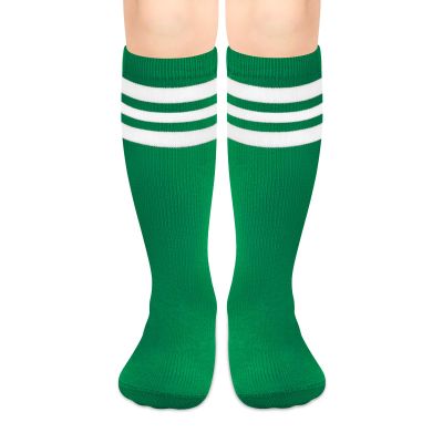 Green Kids Toddler Soccer Socks - Boys & Girls, Ages 4-6