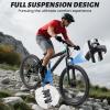 Ecarpat 26 Inch Full Suspension Mountain Bike, 21 Speeds Dual Disc Brake, Men Women Carbon Steel Mountain Bike, Adult Trail Beach Snow Commuter City Bikes view 3
