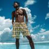 Fodyle Men's Swim Trunks Quick Beer Dry 2 in 1 Beach Shorts Surf Swim Shorts with Compression Lining Large view 2