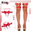 Fstrend Anti-Slip Faux Leather Bow Thigh Garters for Women, Adjustable Leg Harness with Bow Accent, Cosplay and Lingerie Accessories view 3