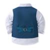 ACSUSS Kids Baby Boys Gentleman 4 Piece Clothes Set Toddler Gentlemen Wedding Suit Bow Tie Shirt Pants Outfits Blue 18-24 Months view 4