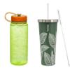 bzyoo HydroPop 36oz Water Bottle w/Strap&bzyoo SUP Double Wall Vacuum Insulated Tumbler with Straw and Lid Stainless Steel Water Bottle Travel Mug Cup view 1