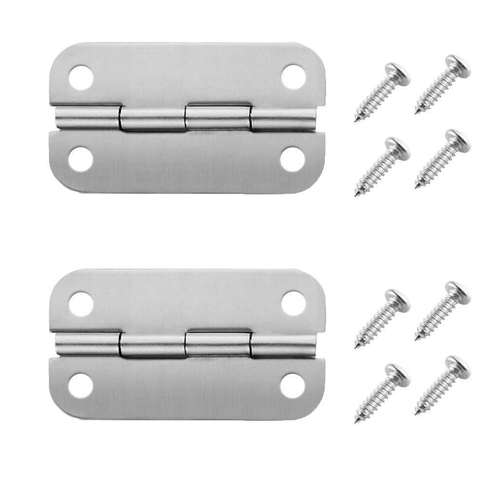 SagaSave 2PCS Cooler Stainless Steel Hinges with Screws Set - Compatible with ice Chest Coolers Replacement
