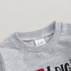 Frietlebird Toddler Boy Christmas Outfit Tractor Tree Print Crewneck Sweatshirt with Pants Cute Toddler Boy Fall Outfits Winter Clothes (S-Gray Red,2-3T) view 3