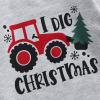 Frietlebird Toddler Boy Christmas Outfit Tractor Tree Print Crewneck Sweatshirt with Pants Cute Toddler Boy Fall Outfits Winter Clothes (S-Gray Red,2-3T) view 4