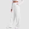 Wide Leg Joggers for Women Teen Girls Sweatpants Casual Straight Leg Jogging Pants Baggy Elastic High Waist Loose Sweats Joggers Workout Trousers White 3X-Large view 3