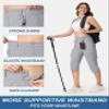TACVASEN Womens Cargo Capris Pants Lightweight Hiking Capris with Pockets Water Resistant High Waisted Light Grey XXL view 4