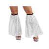 Winnrchan Women's 70S Disco Boot Covers 80s Sparkly Sequin Leg Warmers Costume Accessories for Party Rave Dance Silver One Size view 2