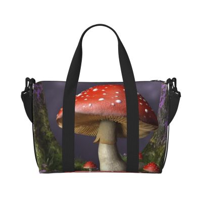 Travel Duffel Bags Personal Item Bag Carry on Luggage Bag Training Handbag Lightweight Waterproof Sports Gym Bag Mushroom Weekender Bag for Women Men