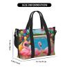 Travel Duffel Bags Personal Item Bag Carry on Luggage Bag Training Handbag Lightweight Waterproof Sports Gym Bag Flamingo and swimming pool Weekender Bag for Women Men view 2