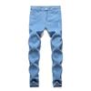 Men's Stretch Ripped Taper Jeans Slim Fit Straight Fit Denim Pants Skinny Fit Distressed Fashion Jeans (Blue,Small) view 4