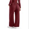 SUUKSESS Women Wide Leg Pants Elastic High Waisted Work Pants Flowy Palazzo Trouser Pants (Red Wine, S) view 2