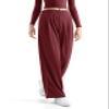 SUUKSESS Women Wide Leg Pants Elastic High Waisted Work Pants Flowy Palazzo Trouser Pants (Red Wine, S) view 3