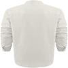 Men's Cotton Linen Long Sleeve Shirts Casual Button Down Banded Collar Yoga Shirt Dress Shirts Beach Tops (5X-Large,White) view 3