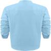 Men's Cotton Linen Long Sleeve Shirts Casual Button Down Banded Collar Yoga Shirt Dress Shirts Beach Tops (5X-Large,Light Blue) view 3