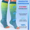 Sockswift Open Toe Compression Socks for Women&Men Toeless 20-30 mmHg Knee High Stockings for Nurses, Prenancy, Travel, Die Dye view 4