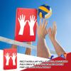 Relaxgiant Volleyball Blocking Pad Rectangular Volleyball Setter Training Equipment Protects Blocker Pad Red Sport Training Aid Cushion for Hitting Blocking Mimics Hand Hitting Trainer Practice view 2
