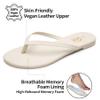 Trary Flip Flops for Women, Flats Sandals for Women 2026, Vegan Leather Summer Beach Essentials Slides Leopard Size 7 view 3