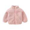 Betadog Girls Zip Up Outerwear girls Long Sleeve Cropped Zip Up Kids Girl's Warm Loose Pullover Jacket (Pink, 3-4 Years) view 1