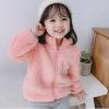 Betadog Girls Zip Up Outerwear girls Long Sleeve Cropped Zip Up Kids Girl's Warm Loose Pullover Jacket (Pink, 3-4 Years) view 3