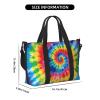 Travel Duffel Bags Personal Item Bag Carry on Luggage Bag Training Handbag Lightweight Waterproof Sports Gym Bag tie dye rainbow Weekender Bag for Women Men view 2