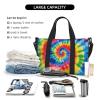 Travel Duffel Bags Personal Item Bag Carry on Luggage Bag Training Handbag Lightweight Waterproof Sports Gym Bag tie dye rainbow Weekender Bag for Women Men view 4