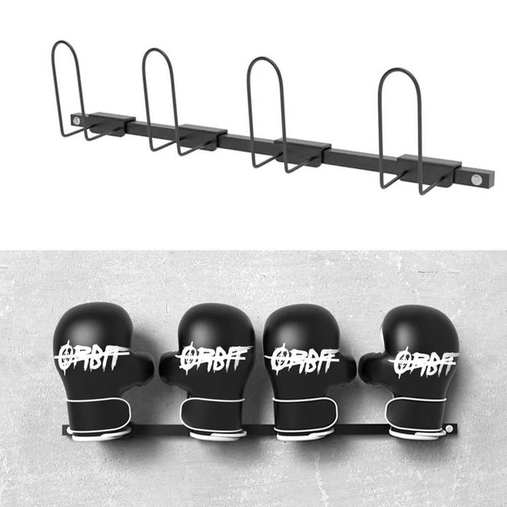 Boxing Gloves Organizer Rack, Boxing Gloves Display Stand Holder, Boxing Gloves Dryer, Wall Mounted Steel Hanging Hooks for Storage Kickboxing, Muay Thai, MMA Training Gloves(29.5in/75cm - Hold 2 Pair