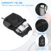 PATIKIL Hiking Backpack, 15L-20L Packable Lightweight Backpack Daypack Small Foldable Outdoor Camping Cycling Backpacking Shoulder Bag, Black view 3