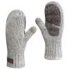 Jkulrki Mens Ragg Wool Mittens Sherpa Lined Cold Weather Touchscreen Knit Mitt Warm for Winter view 1