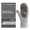 Jkulrki Mens Ragg Wool Mittens Sherpa Lined Cold Weather Touchscreen Knit Mitt Warm for Winter view 4