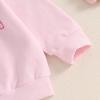 ZAXARRA Mommy and Me Matching Outfits Long Sleeve Crewneck Pullover Tops Mama Sweatshirt Mama and Mini Clothes (Pink,Baby,2-3T) view 2