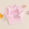 ZAXARRA Mommy and Me Matching Outfits Long Sleeve Crewneck Pullover Tops Mama Sweatshirt Mama and Mini Clothes (Pink,Baby,2-3T) view 4