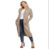 GRACE KARIN Essential Solid Open Front Maxi Long Knitted Cardigan Sweater for Women Apricot view 2