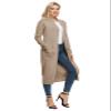 GRACE KARIN Essential Solid Open Front Maxi Long Knitted Cardigan Sweater for Women Apricot view 4