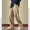 DGHM-JLMY Men's Straight Wide-Leg Casual Jeans Regular Fit Loose Pocket Decoration Jeans Elastic Waist Denim Pants (Khaki,Medium) view 2