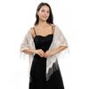 NevStp Pure Color Lace Triangle Scarf Women Evening Dresses Shawl Hollow Mesh Bridal Bridesmaid Wedding Party Shawl Lady Capes Wraps,red view 3